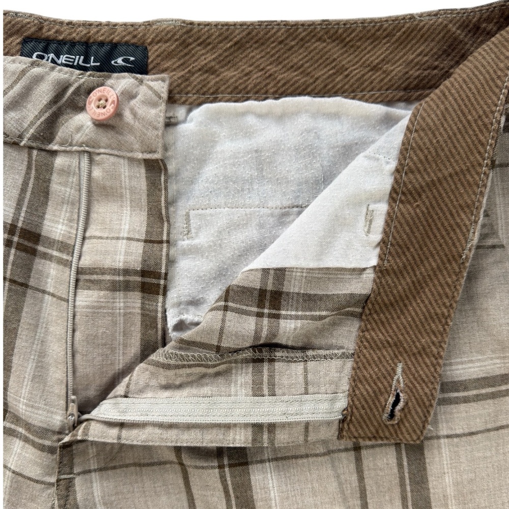 O'Neill Flat Front Plaid Casual Shorts Men's 36 Beach Preppy Vacation Outdoors - Picture 5 of 11